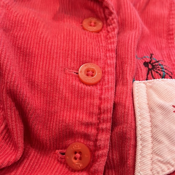 OILILY Corduroy Red Orange and Pink Button Down Blazer Jacket Coat Size 18 M - Picture 10 of 11